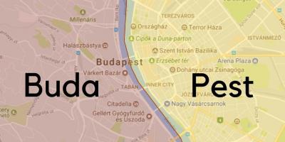 बुडापेस्ट पड़ोस का नक्शा