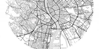 नक्शे के बुडापेस्ट सड़क कला