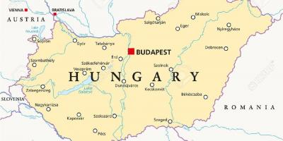 बुडापेस्ट स्थान दुनिया के नक्शे