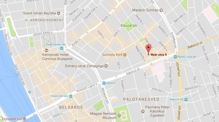 के नक्शे बुडापेस्ट लाल बत्ती जिला