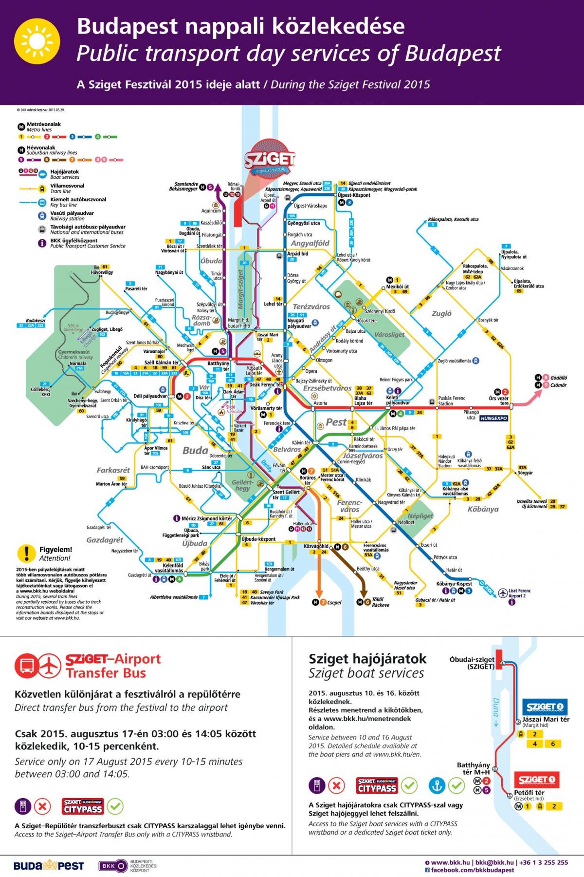 बुडापेस्ट ट्राम नक्शा