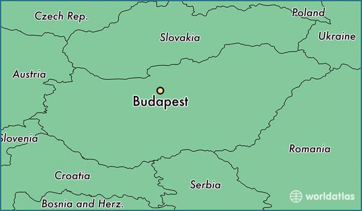 के नक्शे बुडापेस्ट और आसपास के देशों