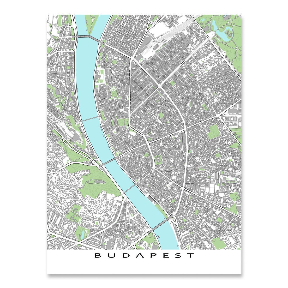 के नक्शे बुडापेस्ट नक्शा प्रिंट
