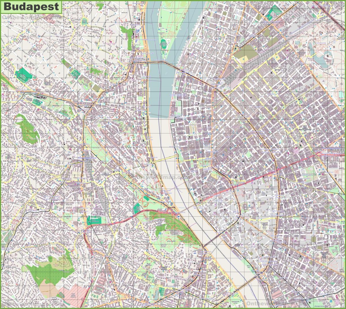 सड़क के नक्शे बुडापेस्ट हंगरी