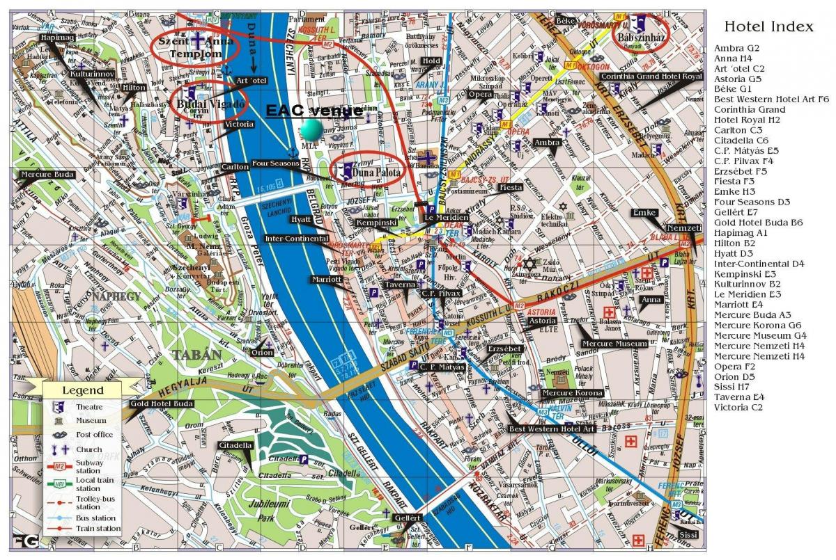 के नक्शे बुडापेस्ट हिल्टन